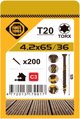 ΒΙΔΑ ΒΕΡΑΝΤΑΣ T20 4.2X65 ΚΑΦΕ (200)