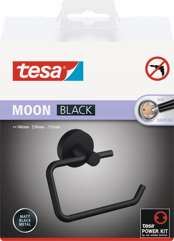 Tesa TESA MOON BLACK Θήκη για χαρτί υγείας Κόλλα Μέταλλο