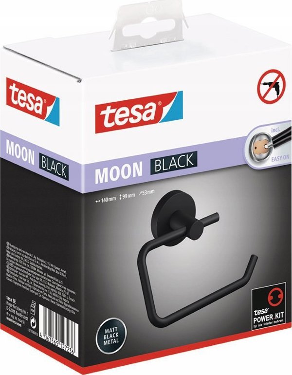 Tesa TESA MOON BLACK Θήκη για χαρτί υγείας Κόλλα Μέταλλο