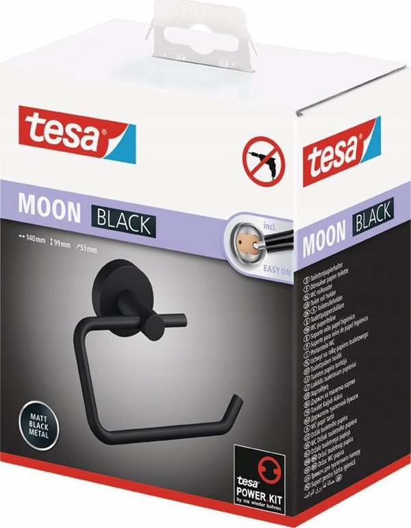 Tesa TESA MOON BLACK Θήκη για χαρτί υγείας Κόλλα Μέταλλο