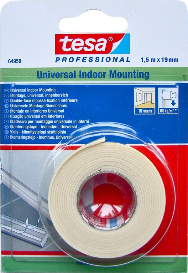 Tesa Ταινία στερέωσης αφρώδης universal 1,5m:19mm[h6495819]