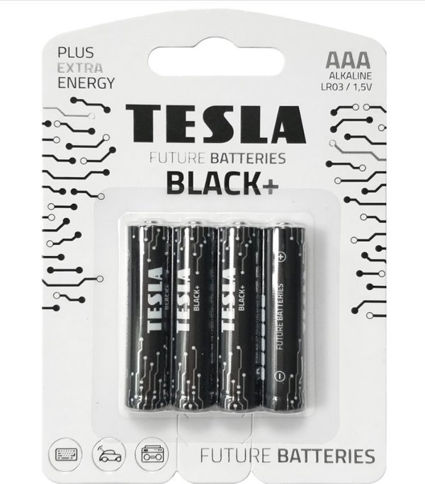 ΜΠΑΤΑΡΙΑ ΑΛΚΑΛΙΚΗ Tesla BLACK+ LR03 B4 1.5V 4 ΤΕΜΑΧΙΑ