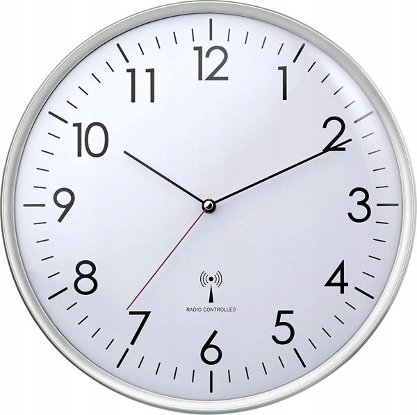 TFA TFA Analogue radio controlled wall clock (white/silver)