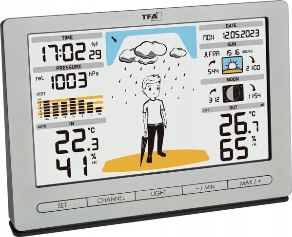 TFA TFA 35.1097.54 ασημί METEO JACK Ασύρματος Μετεωρολογικός Σταθμός