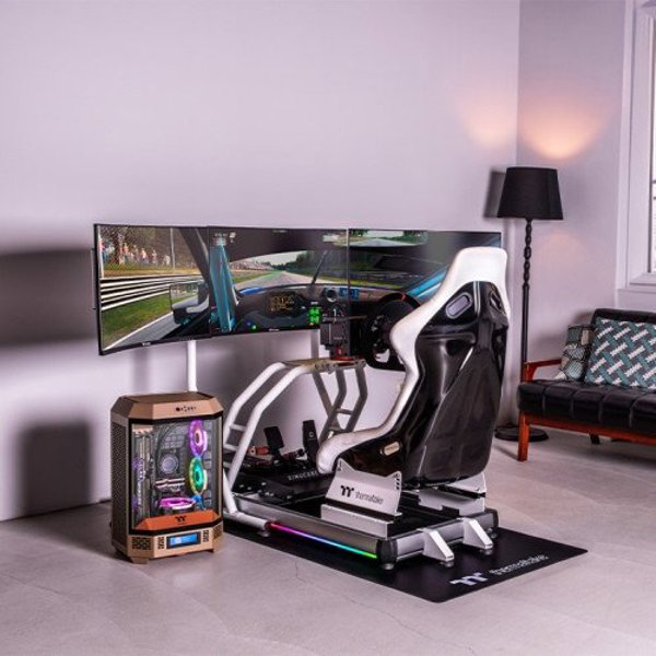 Προσομοιωτής Αγώνων Thermaltake Cockpit GR500 "Snow" Λευκό λιανική (Αποστολή με μεταφορική)