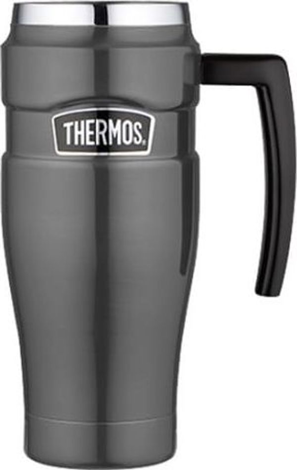 Θερμός Wodoszczelny θερμοκύπελλο με λαβή Thermos 0,47l - μεταλλικό γκρι