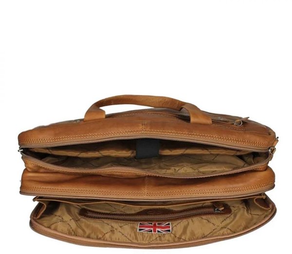 Η Chesterfield Brand Ryan Τσάντα Laptop 17", Cognac