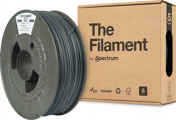 Το νήμα Filament 3D, PETG, 1,75mm, 1000g, TF-24017, βασάλτης γκρι