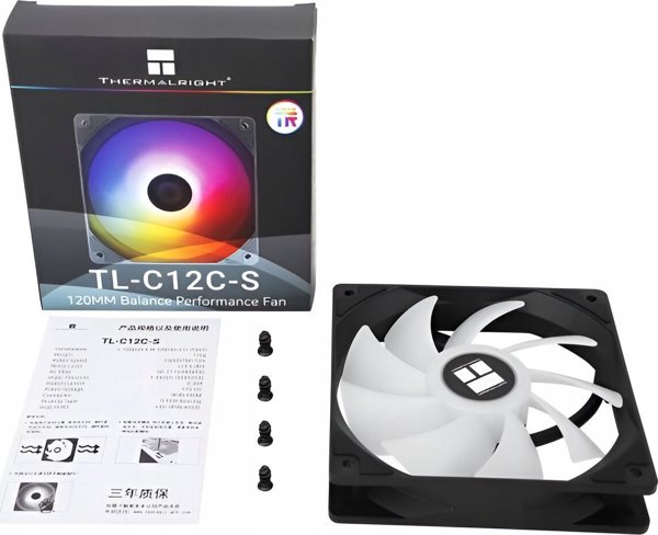 Thermalright TL-C12C-S X3 PWM ARGB 3τμχ. (Μαύροι) Ανεμιστήρες