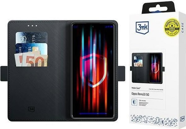 Θήκη πορτοφολιού 3MK 3MK Oppo Reno10 5G μαύρο/μαύρο 13685899 5903108564663