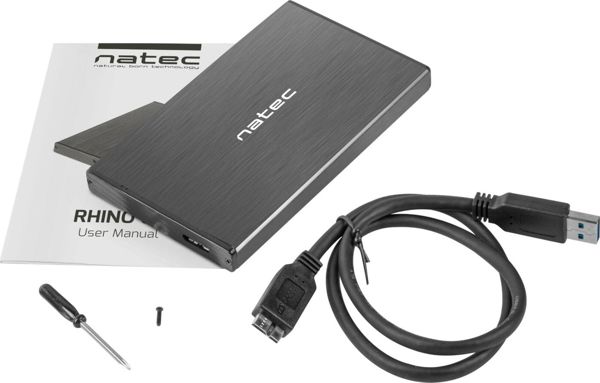 Θήκη Natec 2.5" SATA - USB 3.0 Rhino Go Μαύρη (NKZ-0941)