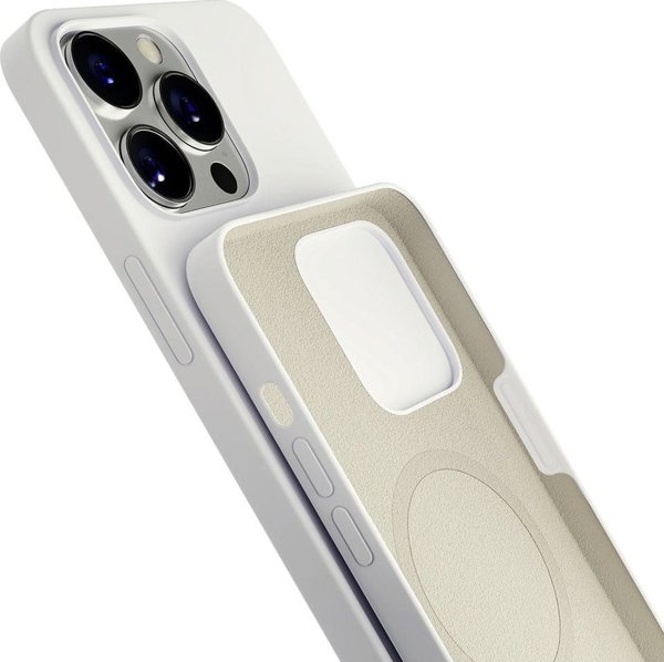 Θήκη 3MK Hardy Silicone MagCase Ασημί-Λευκή θήκη Apple iPhone 15 Pro 13095382 5903108527392