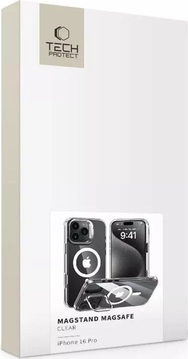 Θήκη 4kom.pl για iPhone 16 Pro MagStand MagSafe στο τηλέφωνο Clear