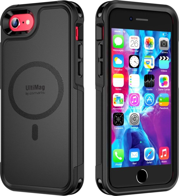 Θήκη 4smarts Defend UltiMag για iPhone SE3 / SE2 / 8 / 7, μαύρο