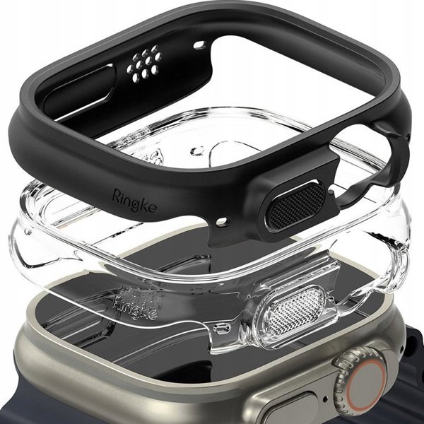 Ringke RINGKE SLIM 2-PACK APPLE WATCH ULTRA (49 MM) ΔΙΑΦΑΝΕΣ & ΜΑΤ ΜΑΥΡΟ