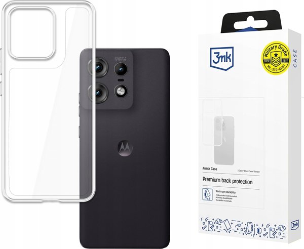 Θήκη 3MK Armor για Motorola Edge 50 Pro, Προστατευτική Θήκη Πλάτης, Διάφανη