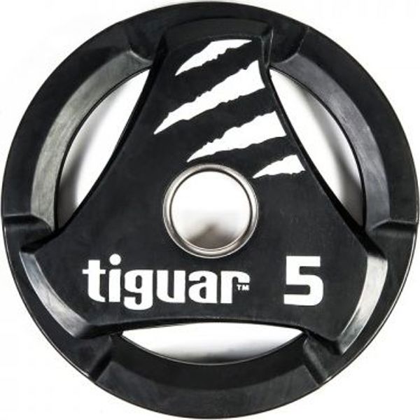 Tiguar Ολυμπιακός Δίσκος PU 5kg – Πλάκα Βάρους Πολυουρεθάνης για Μπάρα Γυμναστικής