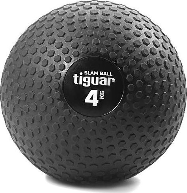 Tiguar Slam Ball Μπάλα Άσκησης 4 kg, Crossfit, Μαύρη