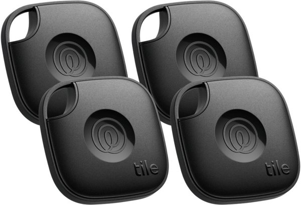 Tile Mate 2024 Εντοπιστής, συσκευασία 4 τεμαχίων, μαύρο