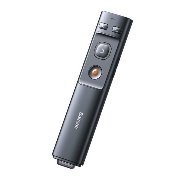Τηλεχειριστήριο Baseus Orange Dot με Δείκτη Laser & Πλήκτρα για Παρουσιάσεις Γκρι