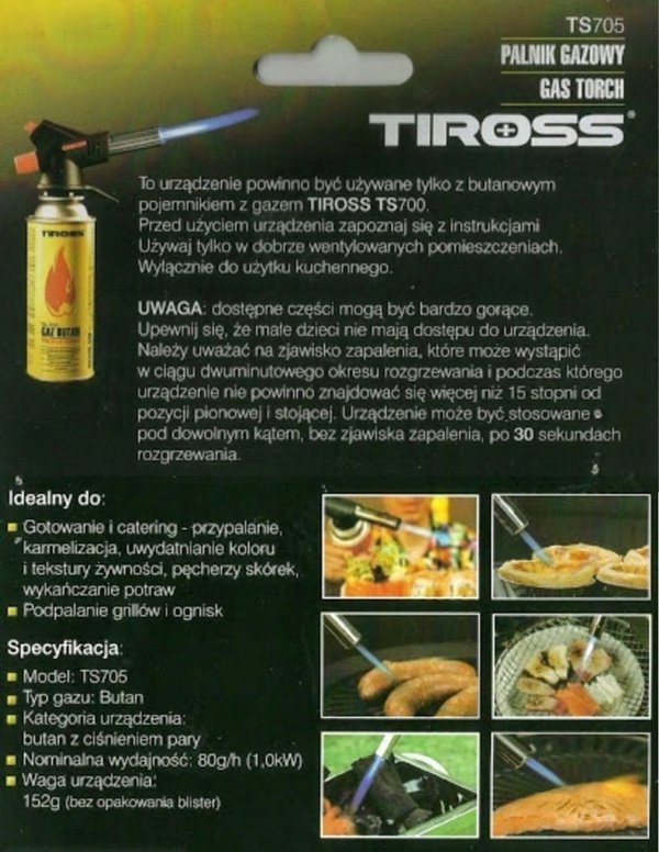 Φλόγιστρο αερίου Tiross + Φυσίγγιο 227g Λαμπτήρας συγκόλλησης Tiross TS-705-G