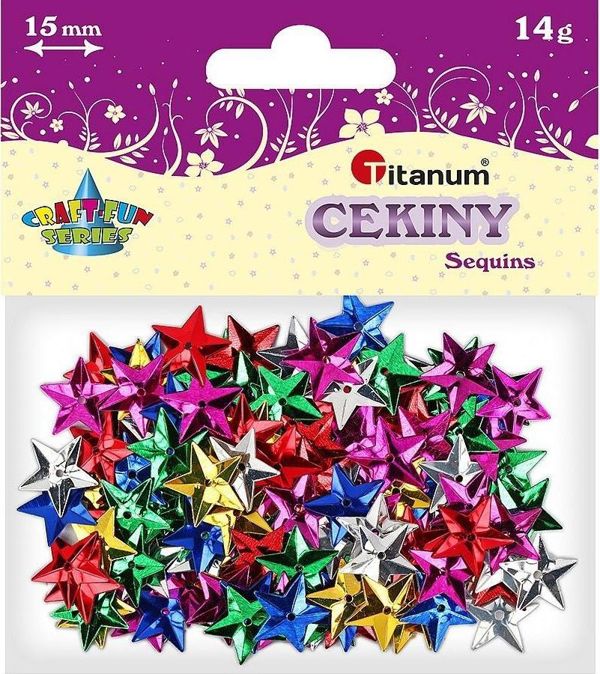 Titanium Πούλιες 15mm αστέρια μίξη χρωμάτων