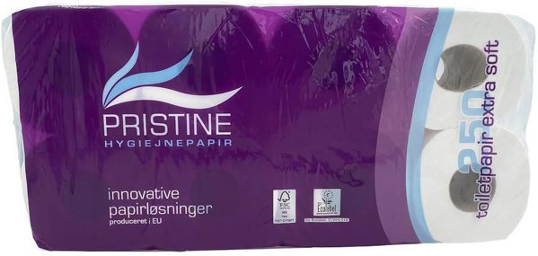 Χαρτί υγείας Pristine Extra Soft 3-στρώσεων 33,75 μ Νέα ίνα, 9 πακ x 8 ρολ/κρτ