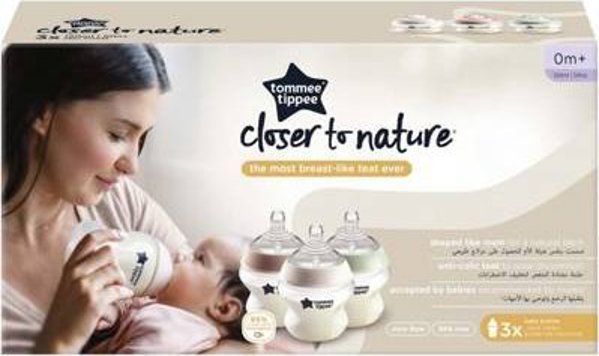 Tommee Tippee ΜΠΟΥΚΑΛΙ 3 Χ 150 ML CLOSER 3-ΧΡΩΜΑ 0+