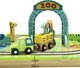 Tooky Toy Ξύλινη Βαλίτσα Πίστα Ζώα ΖΩΟ Οχήματα Βαγόνια