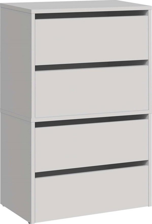 Topeshop Ντουλάπι για παπούτσια, 4 ράφια, Modo, 60x36x88 cm, λευκό, ματ