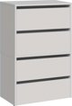 Topeshop Ντουλάπι για παπούτσια, 4 ράφια, Modo, 60x36x88 cm, λευκό, ματ