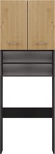 Ντουλάπι πάνω από το πλυντήριο Topeshop, pola DK, 64x30x180 cm, ανθρακί, δρυς artisan