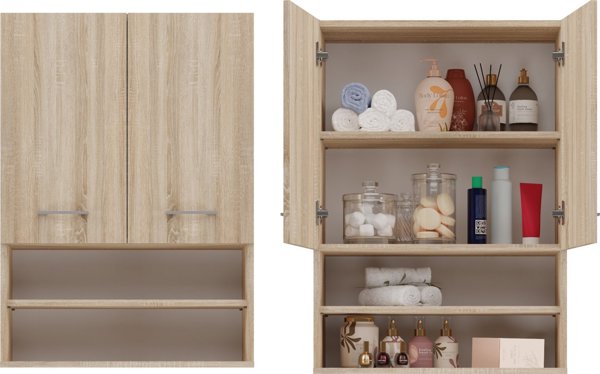 Topeshop ΚΡΕΜΑΣΤΟ ΝΤΟΥΛΑΠΙ ΜΠΑΝΙΟΥ POLA MINI DK - ΔΡΥΣ SONOMA