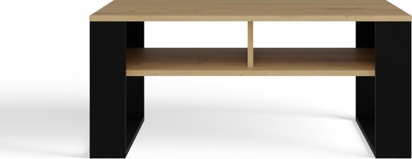 Topeshop ΜΟΝΤΕΡΝΟ ΤΡΑΠΕΖΑΚΙ ΚΑΦΕ 2P SLIM ΔΡΥΣ ARTISAN ΜΑΥΡΟ ΛΑΜΕΛΕΣ