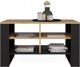 Topeshop Τραπεζάκι Καφέ Λάβα Modern 4P Slim, Δρυς Artisan & Μαύρο, Μοντέρνο Σχέδιο