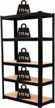 Topeshop Μεταλλικό Ράφι Αποθήκευσης P9040, Γαλβανισμένος Χάλυβας με MDF, 180x90x40cm, Αντοχή 875kg