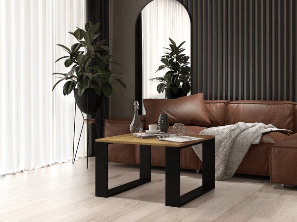 Topeshop ΜΙΚΡΟ ΜΟΝΤΕΡΝΟ ΤΡΑΠΕΖΑΚΙ ΚΑΦΕ LOFT ΔΡΥΣ ARTISAN ΜΑΥΡΟ