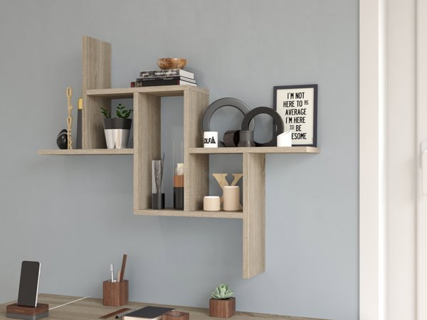 Topeshop ΚΡΕΜΑΣΤΟ ΡΑΦΙ ΤΟΙΧΟΥ FIESTA ΔΡΥΣ SONOMA