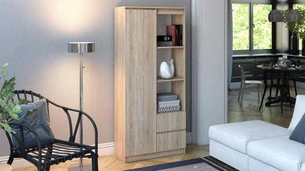 Topeshop ΡΑΦΙ RS-80 ΛΕΥΚΟ - ΔΡΥΣ SONOMA