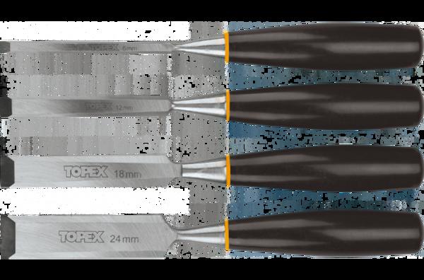 Topex Σκαρπέλα σετ 6, 12, 18, 24mm 4τμχ. (09A310)