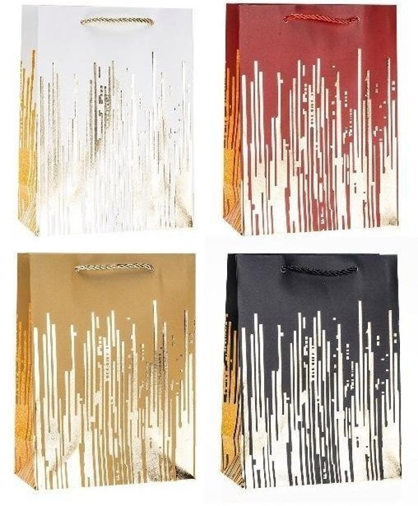 Διακοσμητική τσάντα 26x32x10cm hot-stamp mix ROZETTE