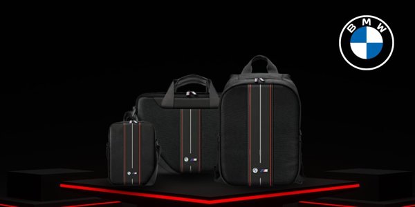 BMW Τσάντα Tablet 8" Nylon Με Red Stripe - Μαύρο/Black (BMTB8COMPVSKR)
