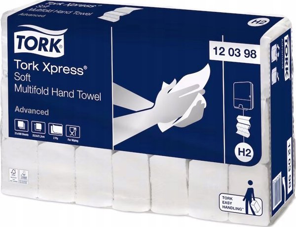 Tork Tork Xpress - Μαλακή πετσέτα σε τριπλή πτυχή, λευκή - Advanced (Αντικατάσταση 120289)