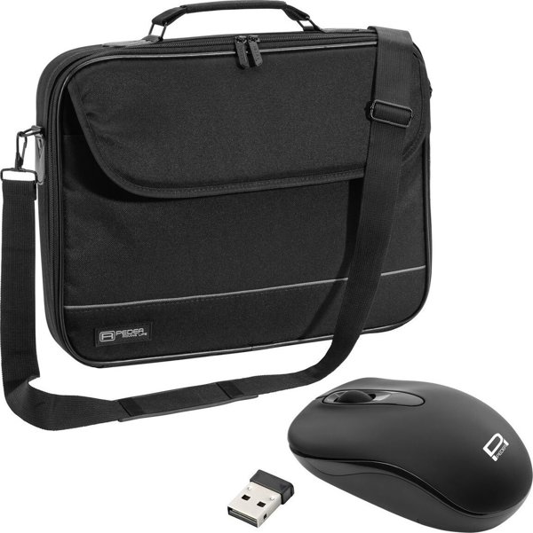 Τσάντα Pedea PEDEA Notebooktasche "Fair" 43,9cm (17,3"), μαύρη + ποντίκι