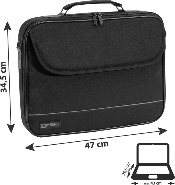 Τσάντα Pedea PEDEA Notebooktasche "Fair" 43,9cm (17,3"), μαύρη + ποντίκι