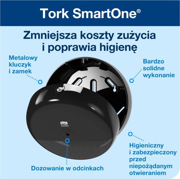 Tork SmartOne Ρολικός Διανομέας Μαύρος (680008)