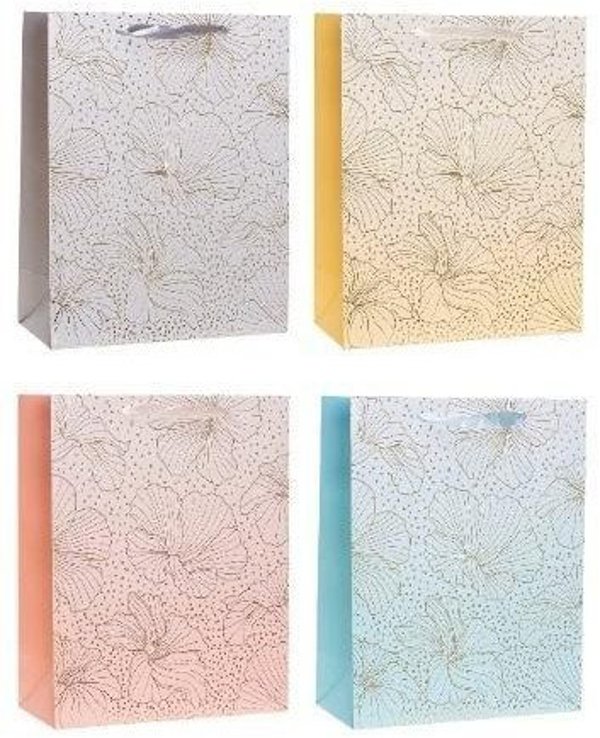 Διακοσμητική τσάντα 18x23x10cm hot-stamp mix ROZETTE