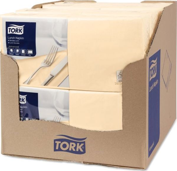 Tork Tork - Μεσημεριανό χαρτοπετσέτες, προηγμένες, 2 στρώσεις - Sand 8859013 5010195408937