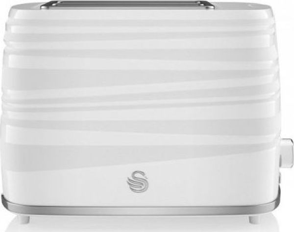 Swan ST31050WN Φρυγανιέρα 2 Θέσεων 930W Λευκή με Λειτουργία Απόψυξης & Αποσπώμενο Δίσκο για Ψίχουλα