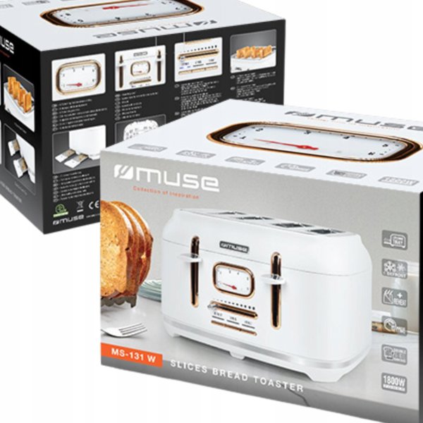 Τοστιέρα MUSE TOSTER MUSE MS-131W 1800W 4 SLOTY